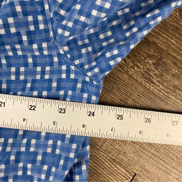 Tommy Bahama Shirt Men Plaid Silk Blend XL Blue Wood Button Short Sleeve Beach - Picture 7 of 8